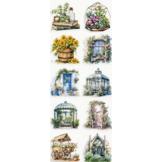 Garden Scene Large Stickers 10's